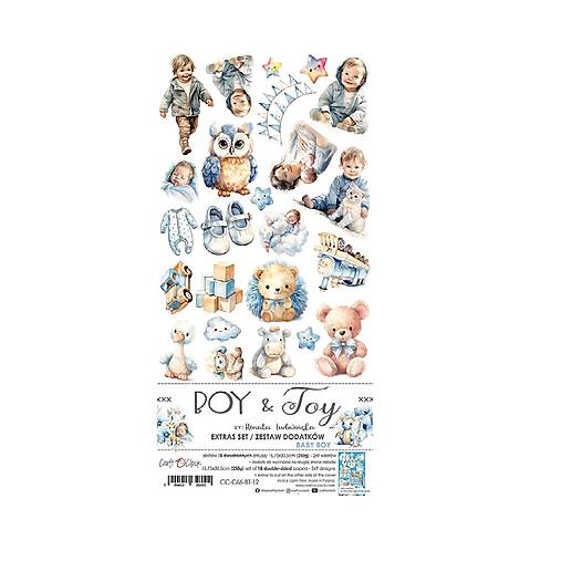 Papier - Scrapbook papier 6x12 Boy & Toy - 17627913_