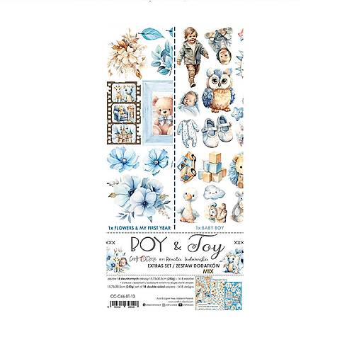 Papier - Scrapbook papier 6x12 Boy & Toy Mix - 17627970_