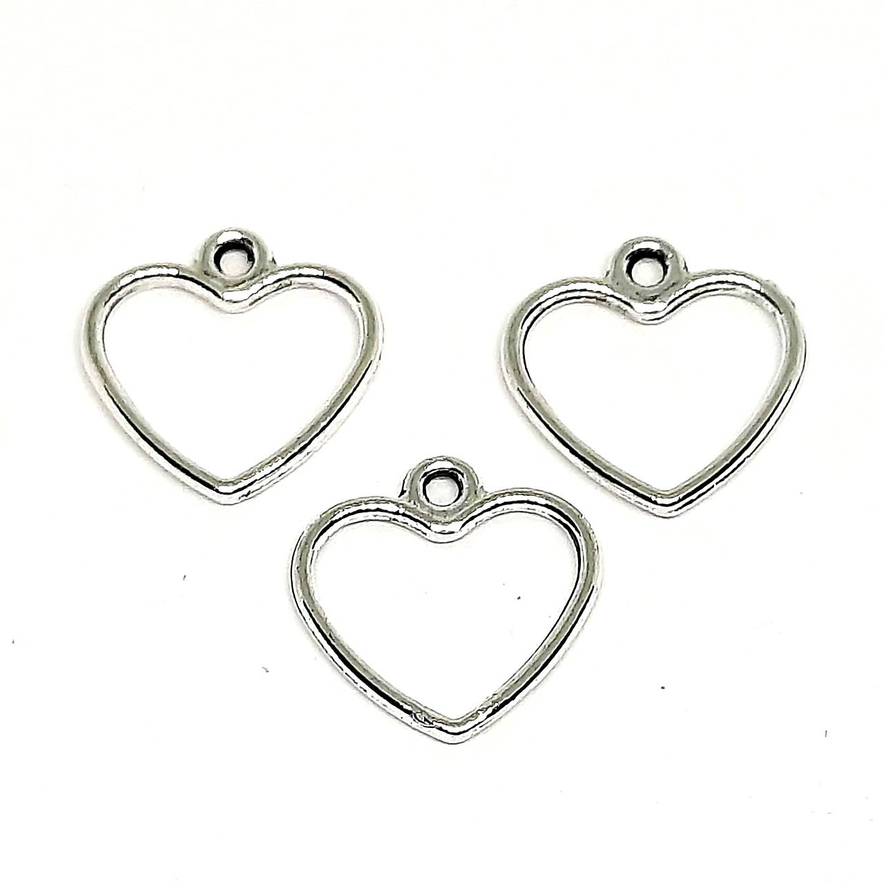 Prívesok SRDCE -1ks (13x13mm-strieborná)