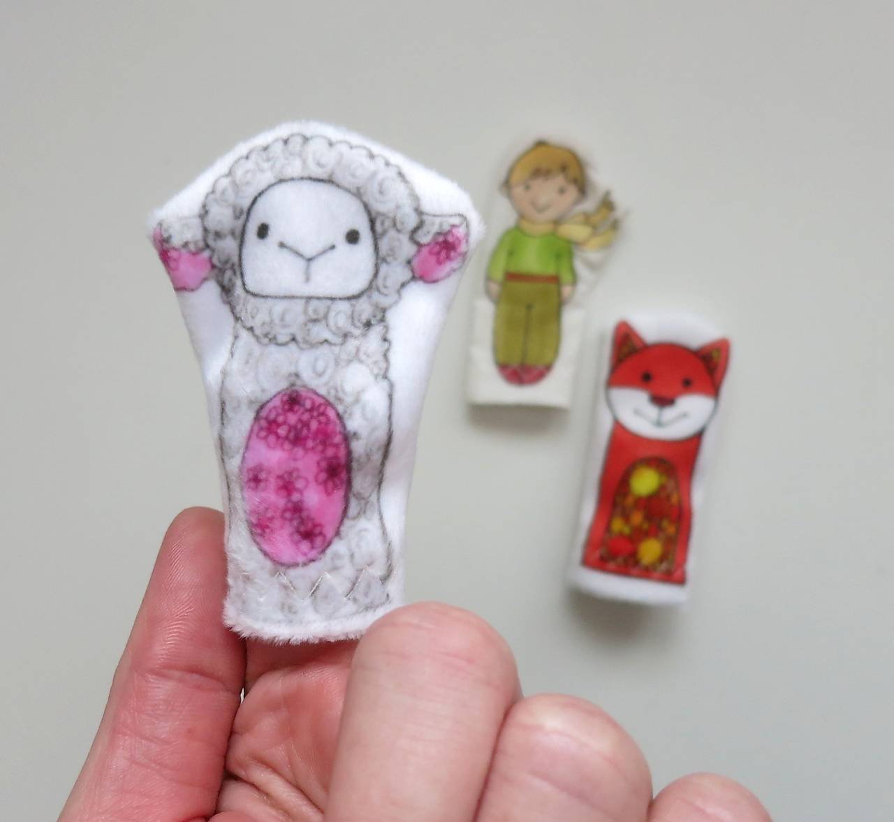 MINI pršteková maňuška - sada Malý princ (ovečka)