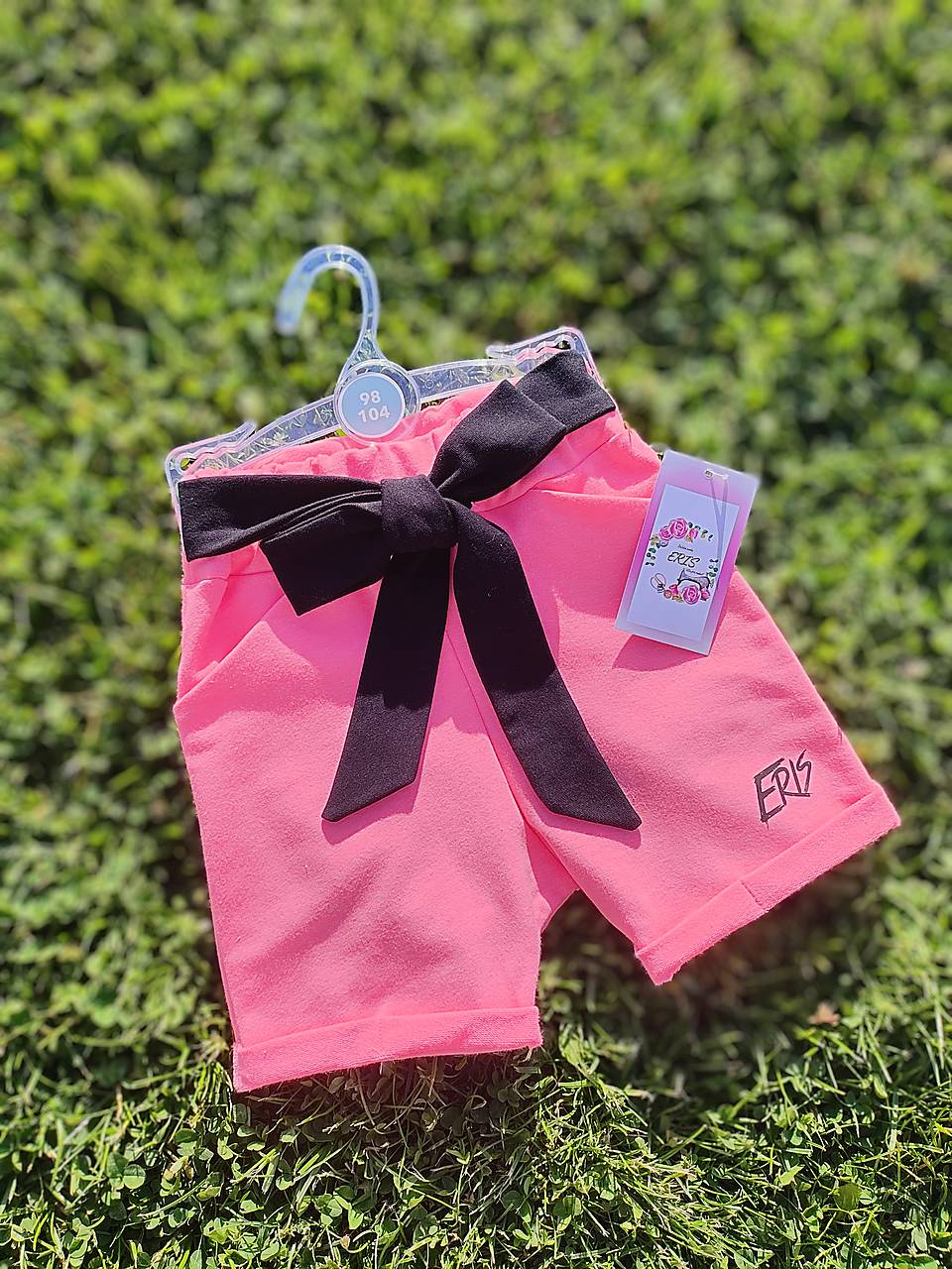 Kraťasy baggy neónovo RUŽOVÉ pre dievčatko