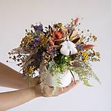  - Pestrofarebné prírodné aranžmány na cintorín zo sušených kvetov - spomíname - 17629712_