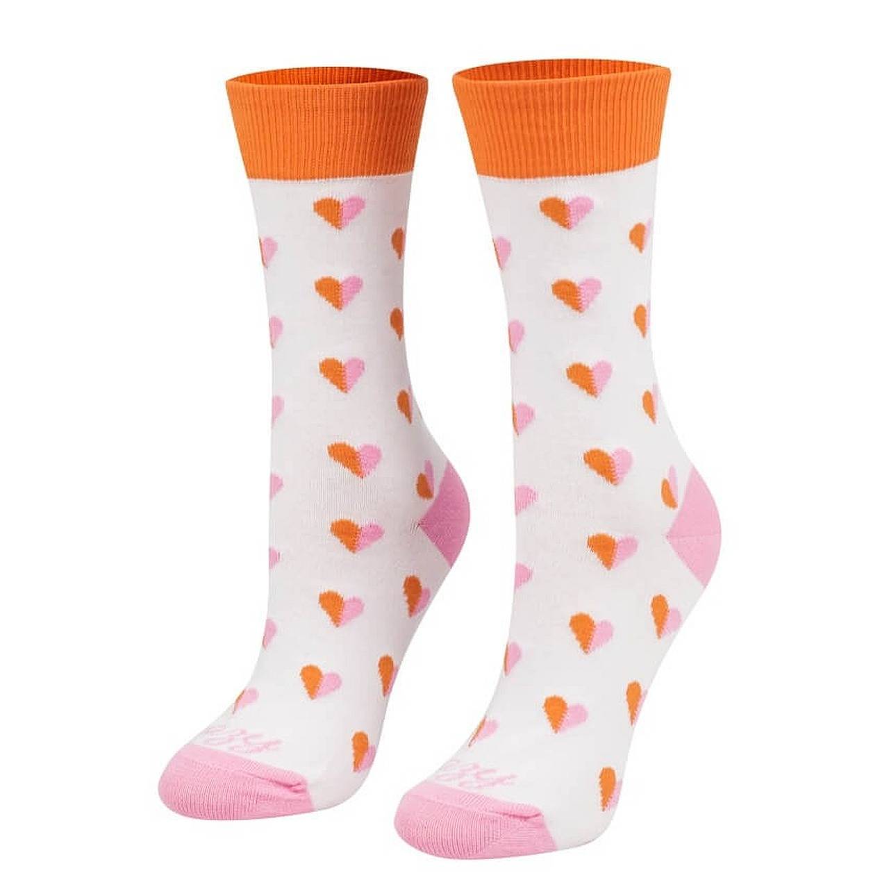 Ponožky CrazyStep Ružové srdiečka Klasik