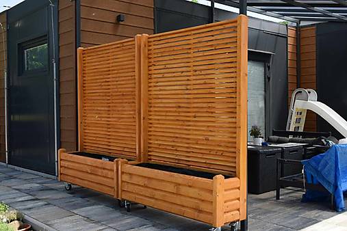 Nádoby - Dĺžka od 120-180cm - Žalúziový štýl, kvetináč/ vyvýšený záhon so zástenou  - 17627616_