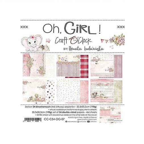 Papier - Scrapbook papier Oh, Girl! 8x8 - 17631387_
