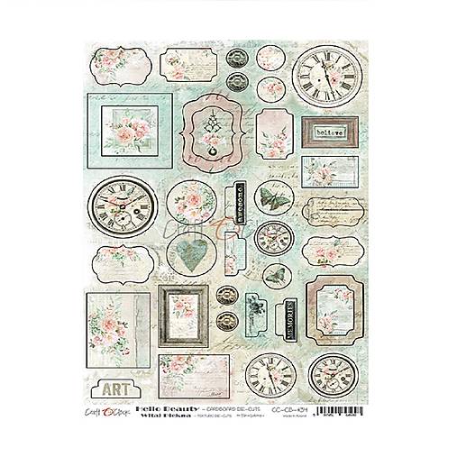 Papier - Sada kartónových výrezov Hello Beauty - 17631522_