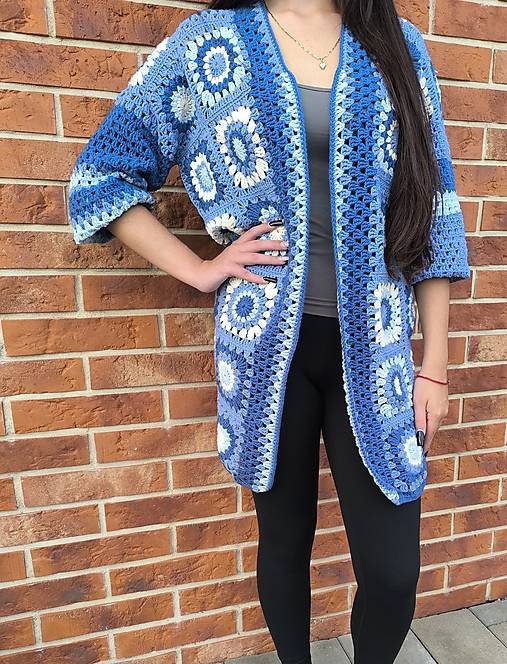 Svetre a kardigány - svetroš modrý ako obloha - 17632297_