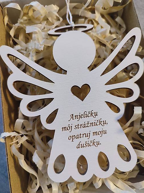 Dekorácie - Darček Anjeličku môj stražničku - 17630877_