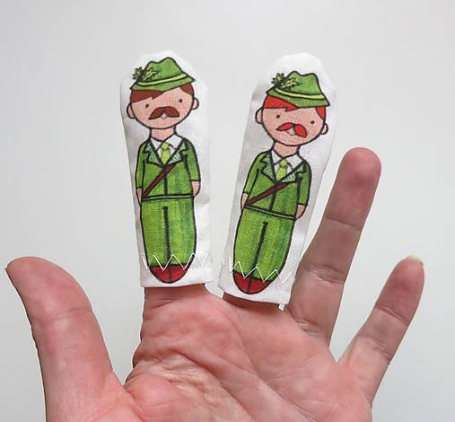 MINI pršteková maňuška - sada Rozprávka o Červenej Čiapočke (pán horár)