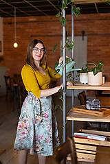 Sukne - Ľanová zavinovacia sukňa-LAURA kvetinová - 17630705_