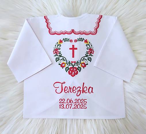 Detské oblečenie - košieľka na krst-folk (košieľka na krst) - 17631545_