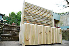 Nádoby - Dĺžka 140cm - Záhon so zástenou VERTIK A180  - 17630288_