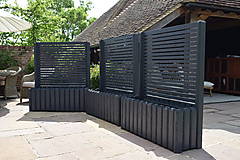 Nádoby - Dĺžka 140cm - Záhon so zástenou VERTIK A180  - 17630291_