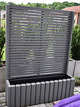 Nádoby - Dĺžka 140cm - Záhon so zástenou VERTIK A180  - 17630293_