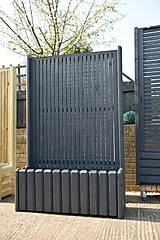 Nádoby - Dĺžka 140cm - Záhon so zástenou VERTIK A180  - 17630305_