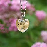 Náhrdelníky - Srdiečko-noty - 17631296_