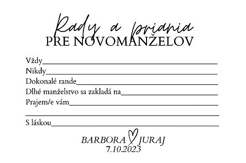 Papier - Rady a priania - svadobné kartičky - 17632458_