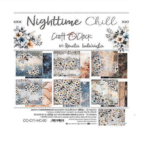 Papier - Scrapbook papier 12x12 Nighttime Chill - 17633314_