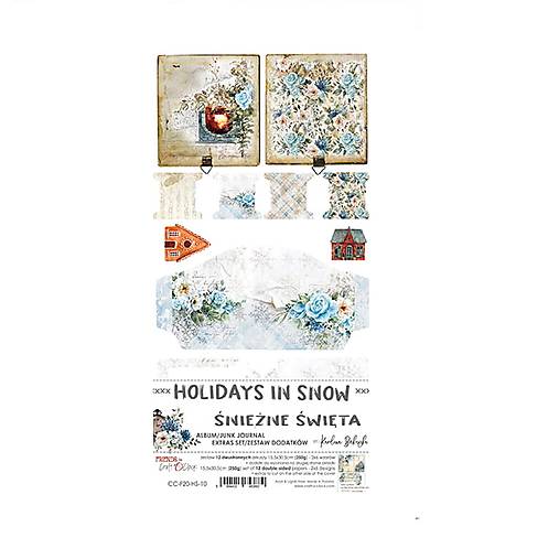 Papier - Scrapbook papier Junk Journal Holidays in Snow - 17634807_