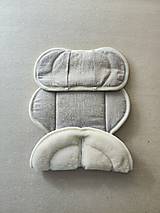 Detský textil - VLNIENKA podložka do autosedačky Cybex Aton 5 novorodenec 100% Merino TOP SUPER WASH Natural 100% ľan Šedý - 17633367_