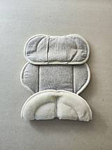 Detský textil - VLNIENKA podložka do autosedačky Cybex Aton 5 novorodenec 100% Merino TOP SUPER WASH Natural 100% ľan Šedý - 17633368_