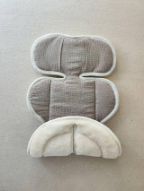 Detský textil - VLNIENKA podložka do autosedačky Britax Römer Baby Safe Pro 100% Merino top Super wash 100% Mušelín beige - 17633378_