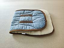 Detský textil - Vlnienka podložka do kočíka OYSTER ZERO ALPINE GREEN 100% Merino top super wash Natural Zvieratá oceľové šedé - 17633456_