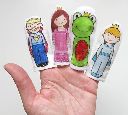 MINI pršteková maňuška - sada Žabí princ (sada Žabí princ)