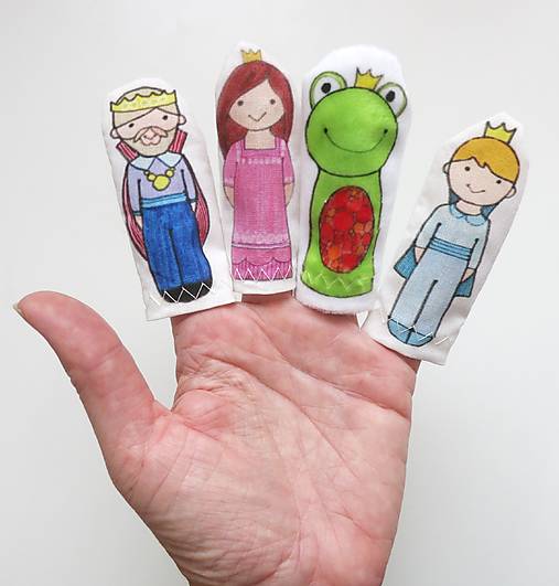 MINI pršteková maňuška - sada Žabí princ