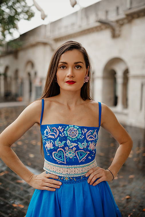 Topy, tričká, tielka - crop top Vajnory - 17632839_