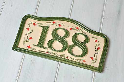 Tabuľky - Číslo domu z keramiky (30 cm x 16 cm) - 17632818_