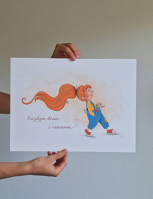 Obrazy - Každým dňom s úsmevom - PRINT (A5/A4/A3) - 17632622_