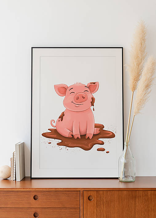 Obrazy - Prasiatko - PRINT (A5/A4/A3) - 17632633_
