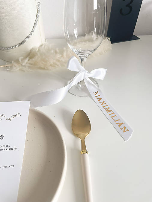 Papier - Stuha s menom - 17634087_