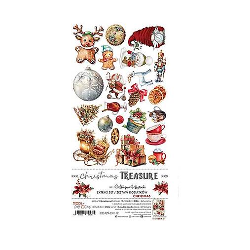 Papier - Scrapbook papier dodatkový Christmas Treasure - 17636552_