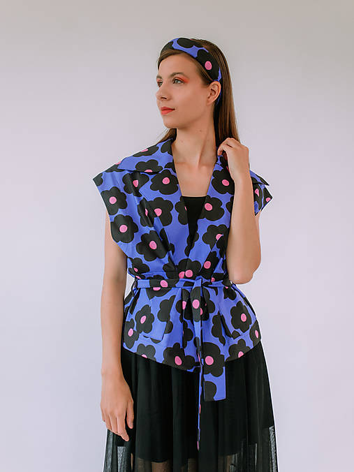 Vesty - MIESTNE BAVLNENÁ SAKO/VESTA TESS (KVETINOVÁ) - 17635206_