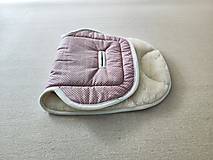 Detský textil - Podložka do Venicci Tinum Upline 100% Merino top super wash Natural Bodka ružová - 17635524_