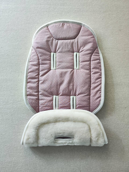 Detský textil - Podložka do Venicci Tinum Upline 100% Merino top super wash Natural Bodka ružová - 17635525_