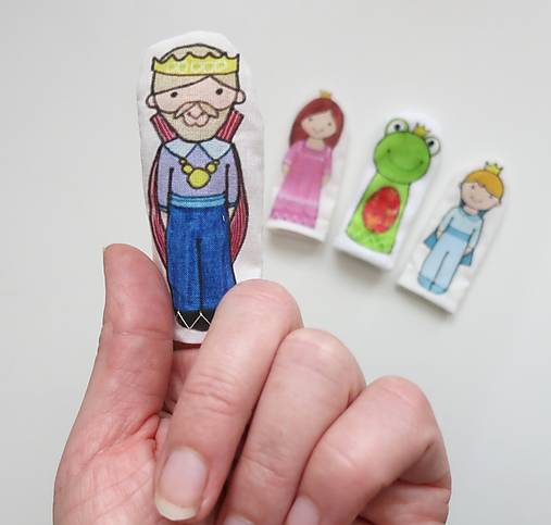 MINI pršteková maňuška - sada Žabí princ (pán kráľ)