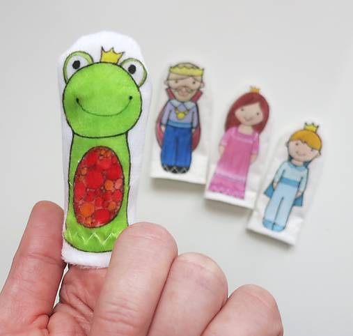 MINI pršteková maňuška - sada Žabí princ