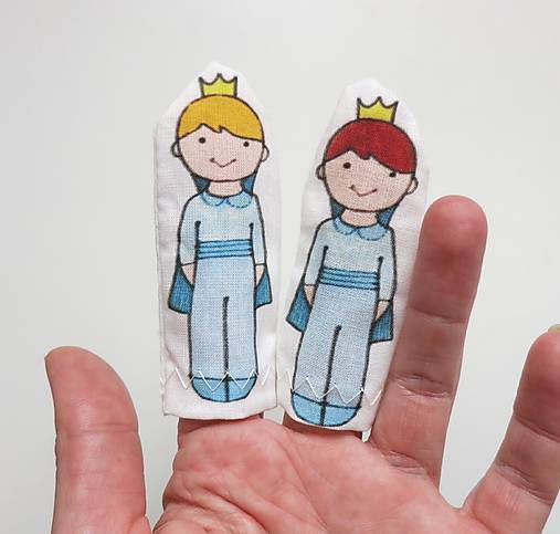 MINI pršteková maňuška - sada Žabí princ (princ)