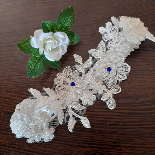 Spodná bielizeň - Svadobný podväzok  - 17636074_