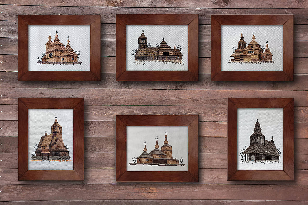 Drevené kostolíky - kolekcia