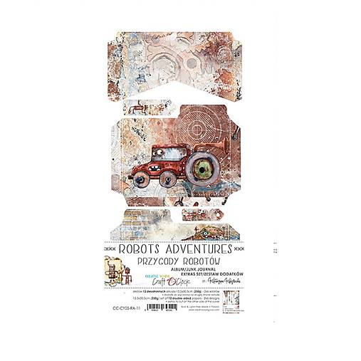 Papier - Scrapbook papier Junk Journal Robots Adventures - 17637611_