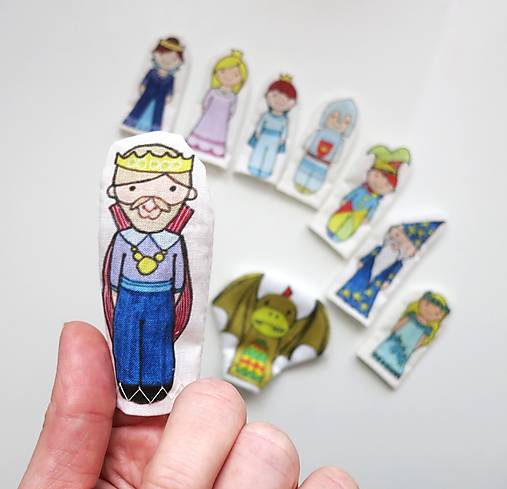 MINI pršteková maňuška - sada Kráľovstvo