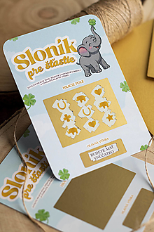 Papiernictvo - Stierací žreb "Sloník pre šťastie" - vnúčatko - 17639255_