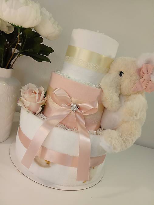 Detské doplnky - Plienková torta Sladká nežnosť - 17639047_