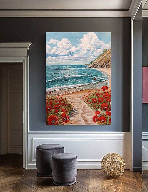 Obrazy - Cestička k moru - 17640999_