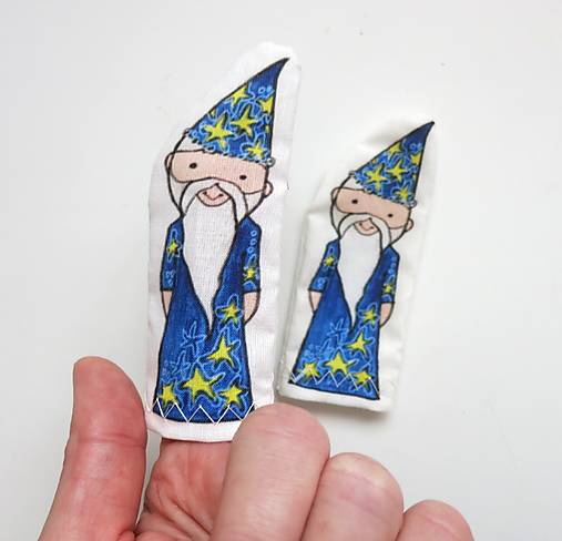 MINI pršteková maňuška - sada Kráľovstvo (čarodejník)