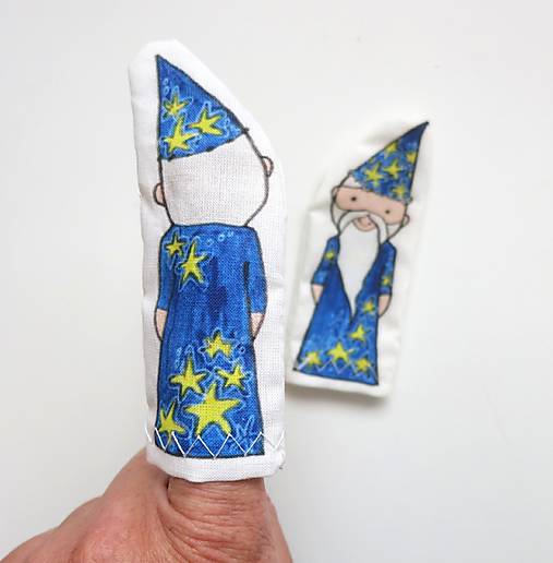 MINI pršteková maňuška - sada Kráľovstvo (čarodejník)